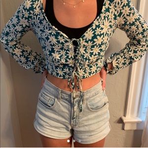Button up crop top.